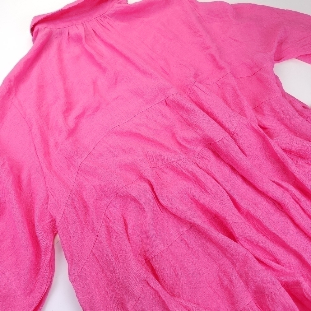 Umgee Pink Oversized Tunic Top Sz M - Picture 10 of 12